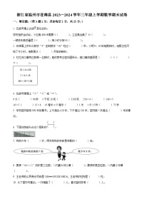 2023-2024学年浙江省温州市苍南县人教版三年级上册期末考试数学试卷（原卷版+解析版）