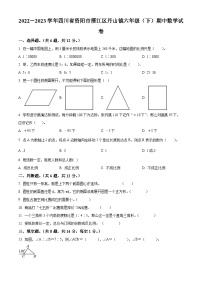 2022-2023学年四川省资阳市雁江区丹山镇西师大版六年级下册期中测试数学试卷（原卷版+解析版）