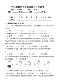 月考提升卷（试题）-2023-2024学年六年级数学下册人教版