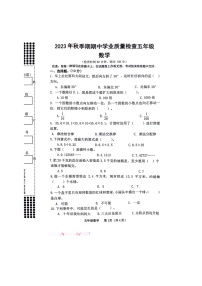 广西壮族自治区贵港市港南区瓦塘乡中心小学2023-2024学年五年级上学期期中考试数学试题