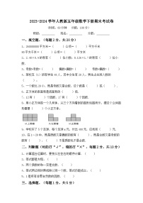 期末考试卷（试题）2023-2024学年五年级数学下册人教版