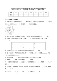 北师大版六年级数学下册期中巩固卷一（含解析）