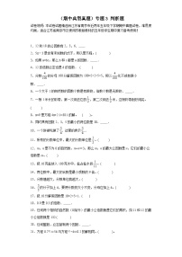 （期中典型真题）专题3判断题-江苏省南京市2023-2024学年五年级下册数学期中高频易错核心考点（苏教版）