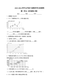 小学数学苏教版五年级下册二 折线统计图同步训练题