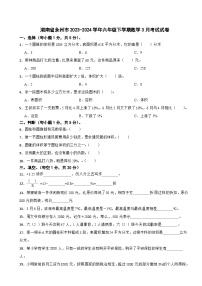 湖南省永州市2023-2024学年六年级下学期数学3月考试试卷