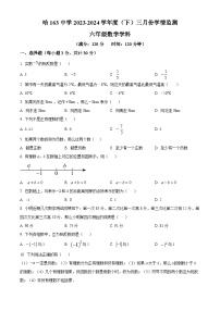 黑龙江省哈尔滨市第一六三中学校2023-2024学年六年级下学期月考数学试题（原卷版+解析版）