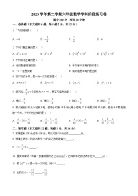 上海市曹杨第二中学附属学校2023-2024学年六年级下学期月考数学试题（原卷版+解析版）