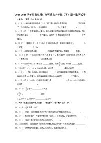 2023-2024学年河南省周口市郸城县六年级（下）期中数学试卷