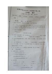 湖南省岳阳市岳阳县岳雅学校2023-2024学年五年级下学期期中考试数学试题