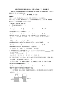 四川省绵阳市绵阳外国语实验学校 2023-2024 学年六年级下学期 期中数学试题