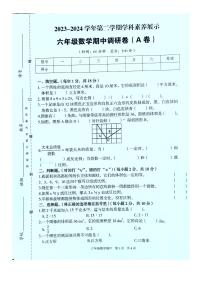 广东省韶关市武江区2023-2024学年六年级下学期4月期中数学试题