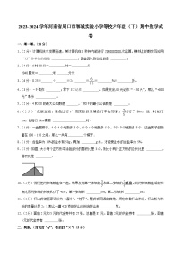 2023-2024学年河南省周口市郸城实验小学等校六年级（下）期中数学试卷