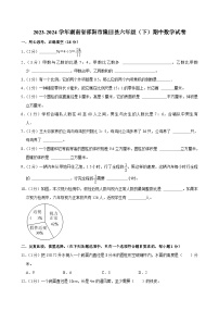2023-2024学年湖南省邵阳市隆回县六年级（下）期中数学试卷