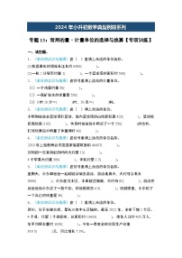 2024年小升初数学典型例题系列-专题13：常用的量·计量单位的选择与换算专项训练--(原卷版+解析版)