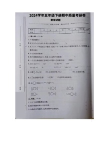 广东省湛江市赤坎区湛江市第二小学2023-2024学年五年级下学期期中数学试卷