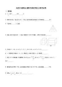 人教版-北京市-朝阳区-小升初数学-朝阳外国语学校-分班考试卷-无答案