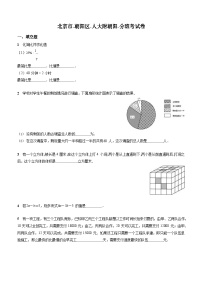 人教版- 北京市-朝阳区-小升初数学-人大附朝阳-分班考试卷-无答案