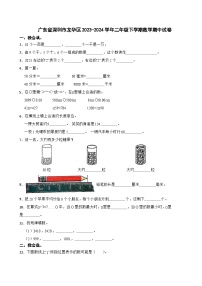 广东省深圳市龙华区2023-2024学年二年级下学期数学期中试卷