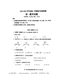 217，山东省青岛市莱西市2023-2024学年六年级下学期4月期中考试数学试题