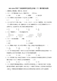 2023-2024学年广东省深圳市宝安区五年级（下）期中数学试卷