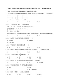 2023-2024学年河南省驻马店市确山县五年级（下）期中数学试卷