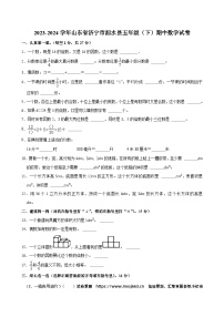 03，山东省济宁市泗水县2023-2024学年五年级下学期期中数学试卷