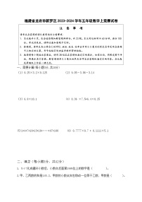 福建省龙岩市新罗区2023-2024学年五年级上学期竞赛数学试题