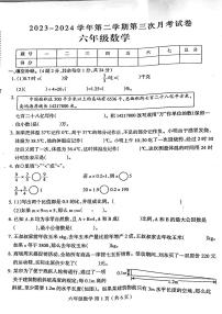 河南省周口市2023-2024学年l六年级下学期第三次月考数学试题