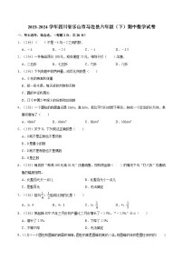 2023-2024学年四川省乐山市马边县六年级（下）期中数学试卷