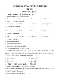 上海市建平实验中学2023-2024学年六年级下学期期中数学试题