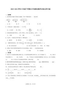 广东省小升初模拟测试押题卷（试题）-2024年六年级下册数学