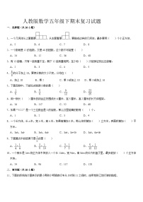 期末复习试题（试题）-2023-2024学年五年级下册数学人教版