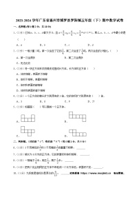 广东省惠州市博罗县罗阳镇2023-2024学年五年级下学期期中数学试卷