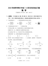 广西壮族自治区贺州市八步区2023-2024学年六年级下学期阶段性检测数学试题