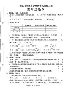 河南省郑州市金水区2022-2023学年五年级上学期期中数学试卷