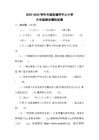 河南省南阳市方城县2023-2024学年六年级下学期期末数学模拟试卷