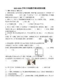 期末模拟试卷（试题）-2023-2024学年六年级下册数学人教版(01)