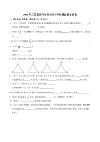 2024年江苏省苏州市吴中区小升初模拟数学试卷附答案解析