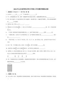 2024年山东省青岛市育才学校小升初数学模拟试卷附答案解析 (1)