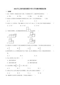 2024年上海市浦东模范中学小升初数学模拟试卷附答案解析 (2)