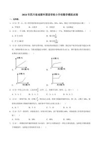 2024年四川省成都外国语学校小升初数学模拟试卷附答案解析