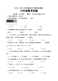 毕业模拟试题（试题）-2023-2024学年六年级下册数学青岛版