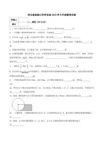 河北省张家口市怀安县2023年小升初数学试卷 解析版 (1)