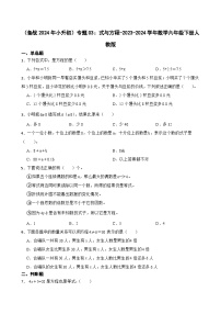 （备战2024年小升初）专题03：式与方程-2023-2024学年数学六年级下册人教版