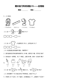 应用题（专项训练） 一年级小学数学期末复习 人教版