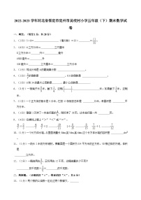 2022-2023学年河北省保定市定州市吴咬村小学五年级（下）期末数学试卷