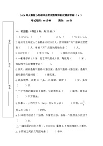 小升初毕业考试数学冲刺试卷（试题）-2023-2024学年六年级下册数学人教版