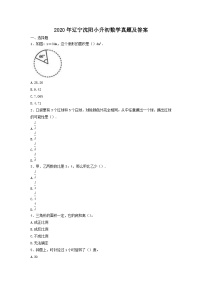 2020年辽宁沈阳小升初数学真题及答案