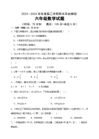 期末模拟（试题）-2023-2024学年六年级下册数学青岛版