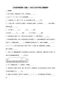 小升初冲刺试卷（试题）-2023-2024学年六年级下册数学人教版